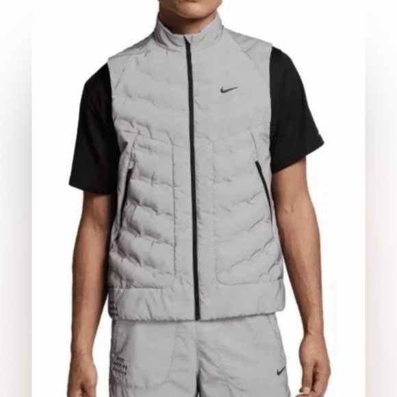 Nike Therma-Fit ADV Reflective Silver Running Vest Mens Size XXL 2XL FZ1131 New - Picture 6 of 14